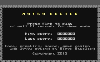 Match Buster (Homebrew) — Title screen